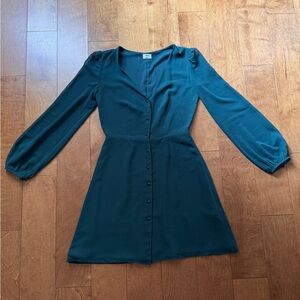 ARITZIA - Wilfred - Elegant Teal Button-Down Dress